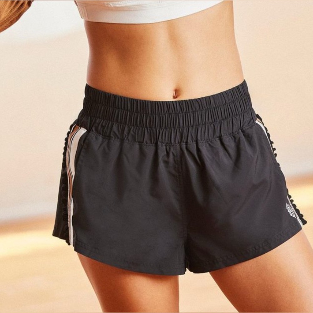 Free People Black Time Out Shorts
